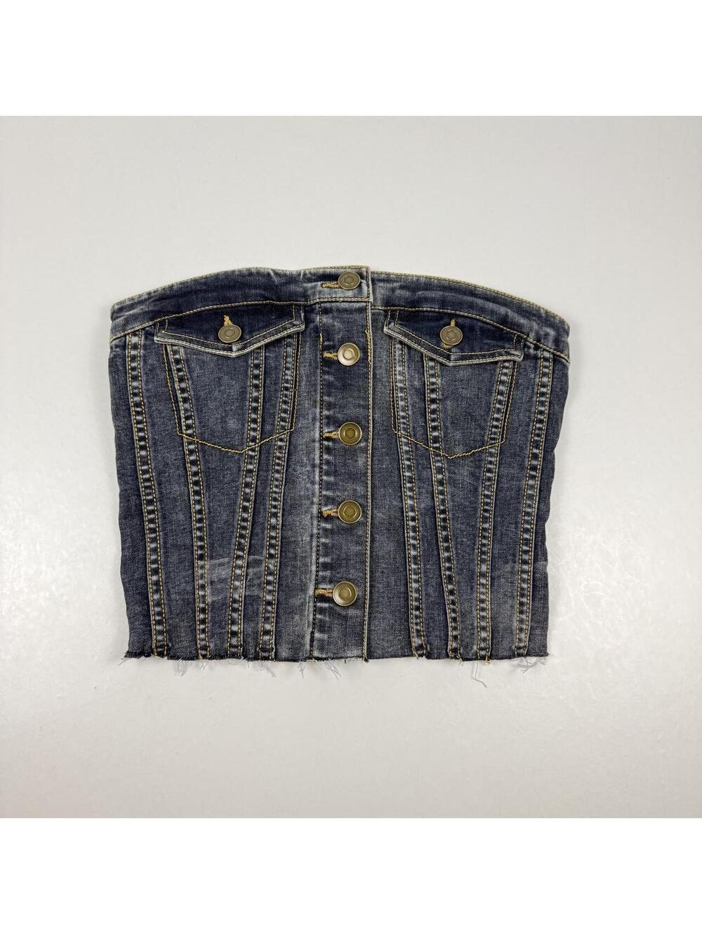 SO strapless denim corset/bustier top in size Small.